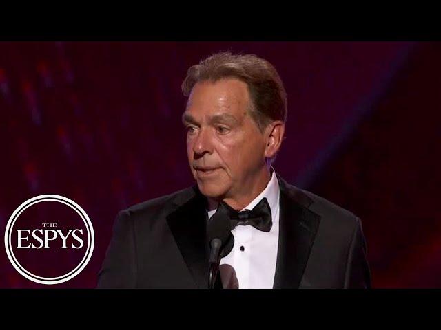 Nick Saban emphasizes compassion & teamwork after winning Icon Award | 2024 ESPYS