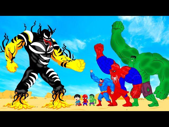 Evolution Of VENOM FIRE Vs Team HULK, Spider Man, Super Man : Returning From The Dead SECRET - FUNNY