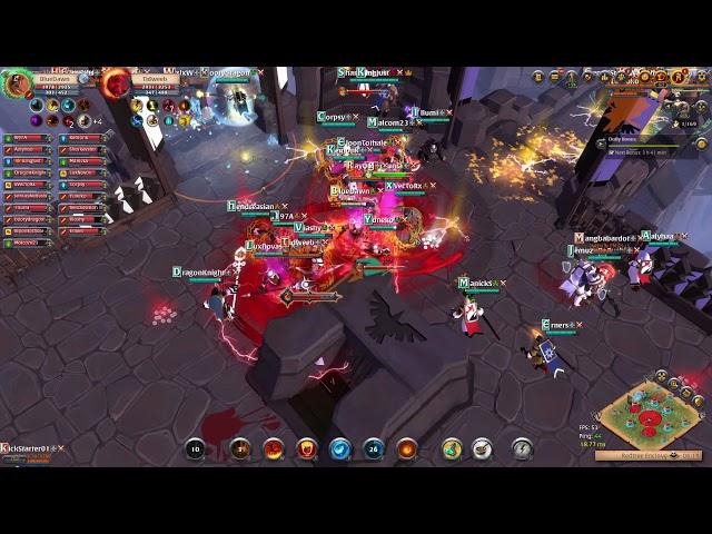 20 Players VS 200 Arch (Un-Cut Brimstone POV) Albion Online