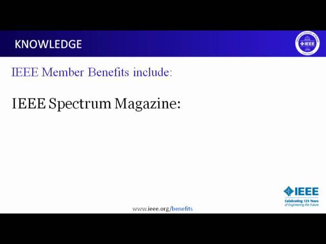 IEEE-AUS-SB: The Benefits of Membership: Knowledge
