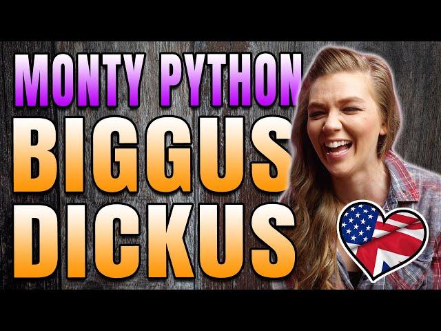 AMERICAN REACTS TO MONTY PYTHON BIGGUS DICKUS | AMANDA RAE | AMERICAN LIVING IN ENGLAND