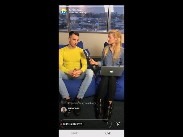 Interviu Delfi studijoje Instagram LIVE pilnas  2019 01 10