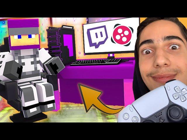 داخل ماینکرافت استریمر خفن شدم  Minecraft Streamer Simulator #1