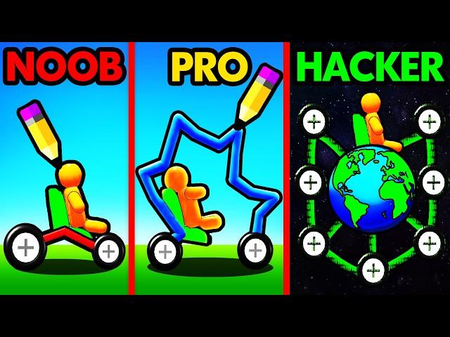 NOOB vs PRO vs HACKER CAR DRAWING