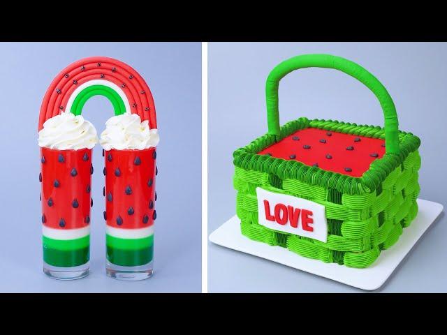 So Tasty Watermelon Cake Tutorials  Awesome DIY Homemade Cake Recipes For Your Family