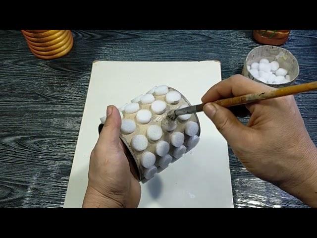 Recycle Tin Can Using Styro Foam | Tin can craft idea | Diy