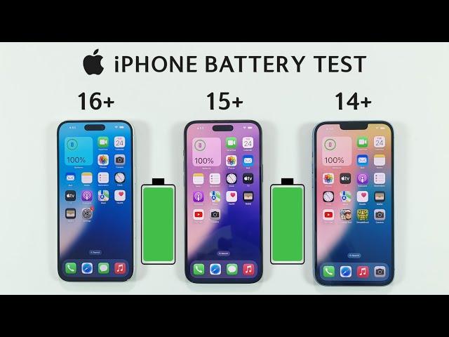 iPhone 16 Plus vs 15 Plus vs 14 Plus Battery Test | Battery Life Drain Test