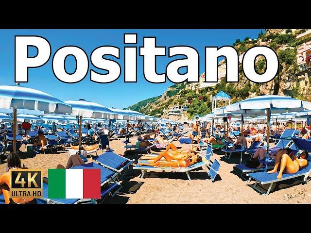 Positano, Italy - 4K Walking Tour - Panoramic Views, Restaurants, and Beach