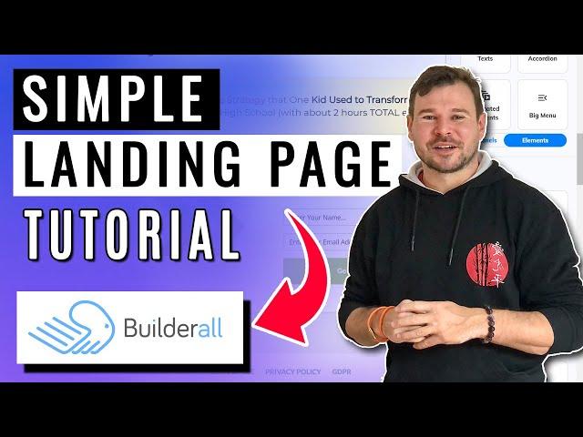 Simple Landing Page Tutorial - How To Create A Landing Pages with Builderall 5.0