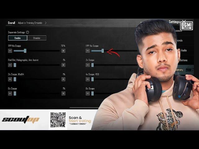 SCOUT NEW SENSITIVITY SETTINGS | 3.0 UPDATE | SCOUT OP BGMI SENSITIVITY SETTINGS 2024