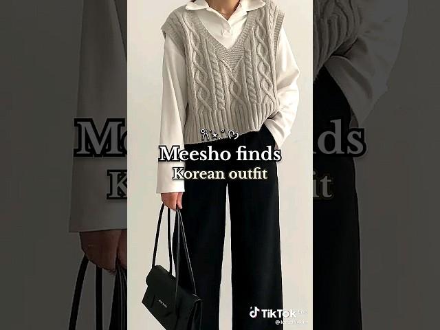 Korean outfit idea meesho | #meesho #fashion #aesthetic #shorts