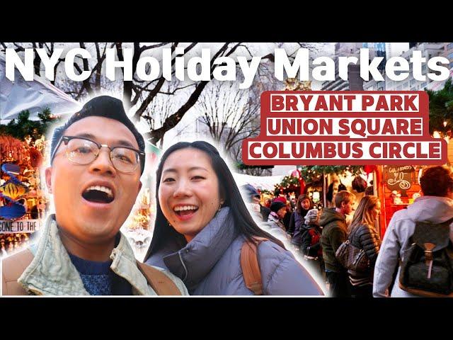 NYC's TOP 3 Annual Christmas Holiday Markets: Union Square, Bryant Park & Columbus Circle 