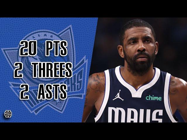 Kyrie Irving 20 pts 2 threes 2 asts vs Blazers 24/25 season