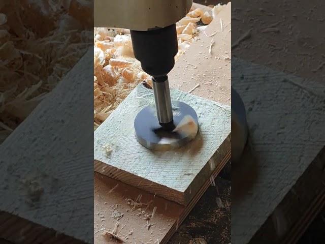 This is how I drill a perfect hole in wood#wood #woodwooding #diy