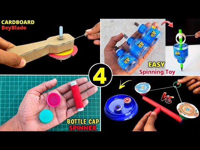 4 Amazing Spinning toys | how to make best bey blades | Amazing diy projects