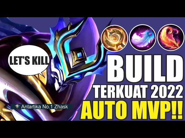 Build Terkuat dan Tersakit Zhask 2022 Gameplay Tutorial Emblem Top 1 Global - Mobile legends Zhask