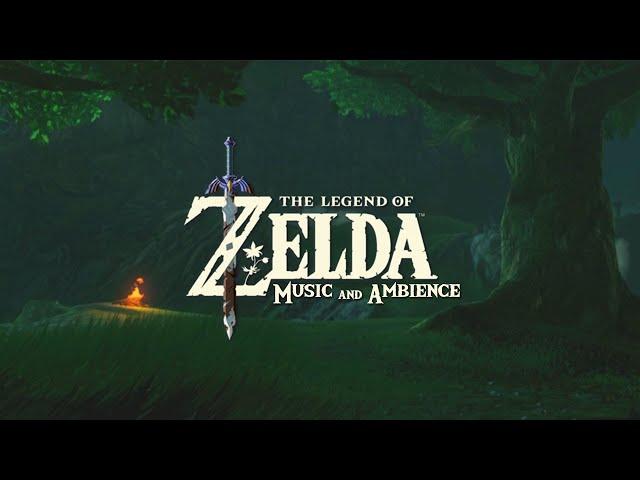 relaxing video game Zelda Music mix w/ fire sounds ambience