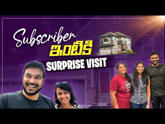 Big surprise to a subscriber family | Surprise Home Visit | USA Vlogs | Ravi Telugu Traveller