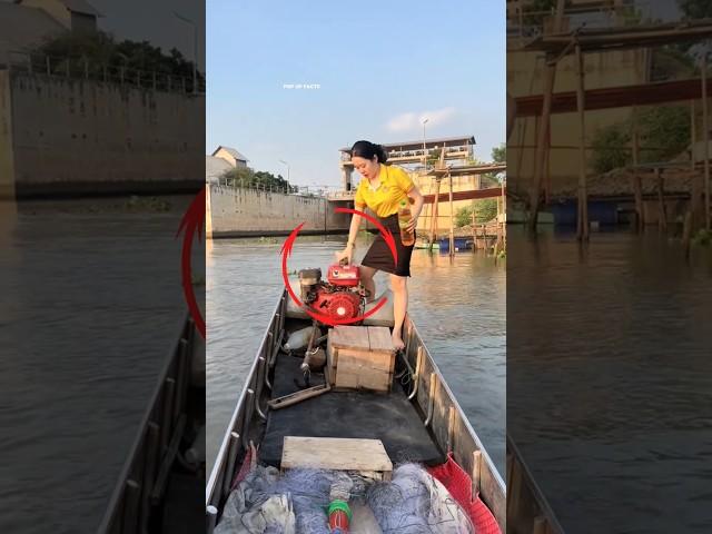 unbelievable this teacher crosses a river by boat just to teach CHILDREN