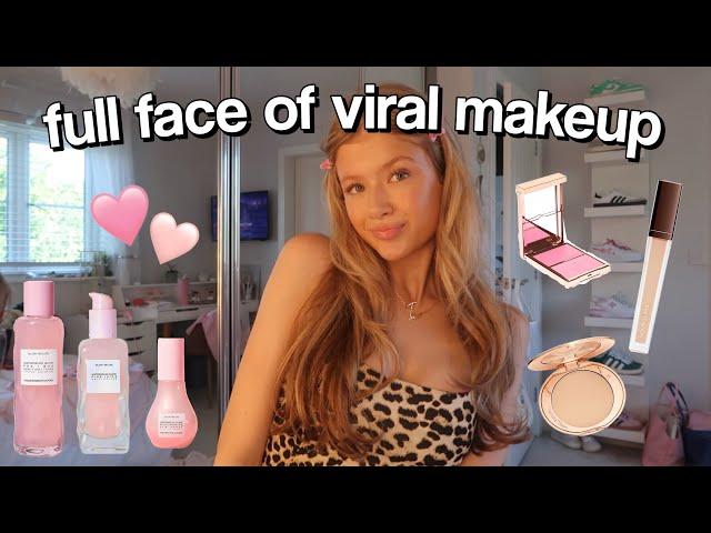 FULL FACE OF VIRAL MAKEUP PRODUCTS *get ready with me