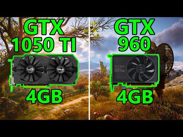 GTX 1050 TI vs GTX 960 4GB - 8 Games tested at 1080P