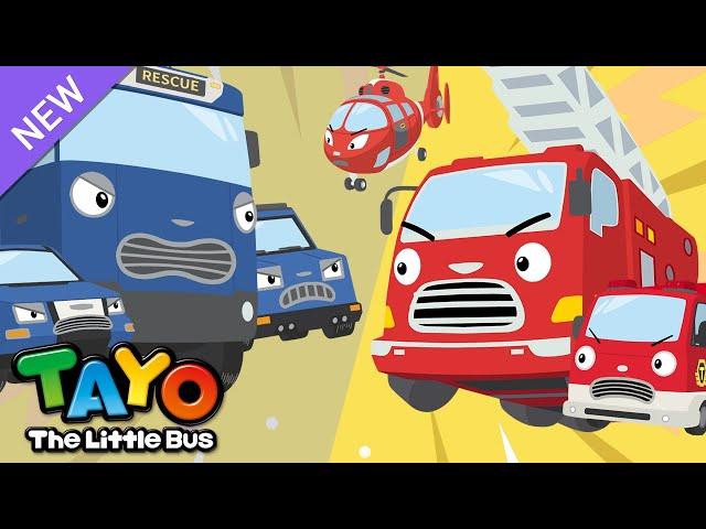 Red Rescue Team vs Blue Rescue Team | RESCUE TAYO | Tayo Rescue Movie for Kids | Tayo the Little Bus