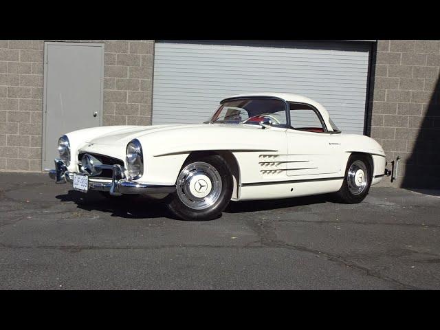 1963 Mercedes-Benz 300 SL 300SL Roadster in White & Engine Sound on My Car Story with Lou Costabile