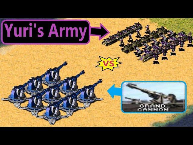 Grand Cannons vs Yuri's Army - Red Alert 2
