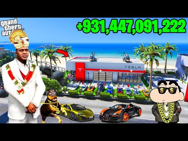 SHINCHAN Stealing $1 To $1,000,000 SUPERCARS In GTA 5! || SumitOP