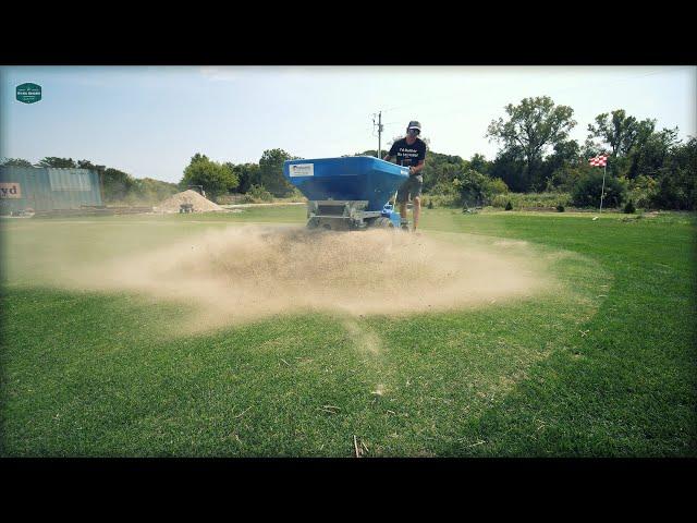 Overseeding Creeping Bentgrass?? + Sand Topdressing + First MOW On Golf Green