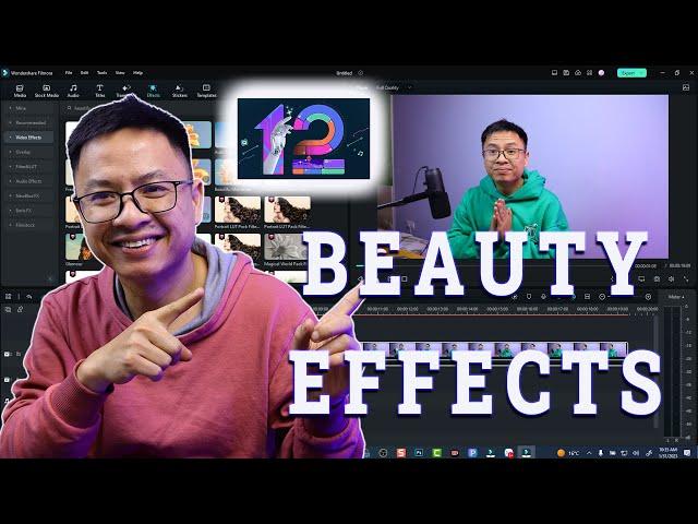 Wondershare Filmora 12 Skin Beauty Effects Tutorial For Beginners