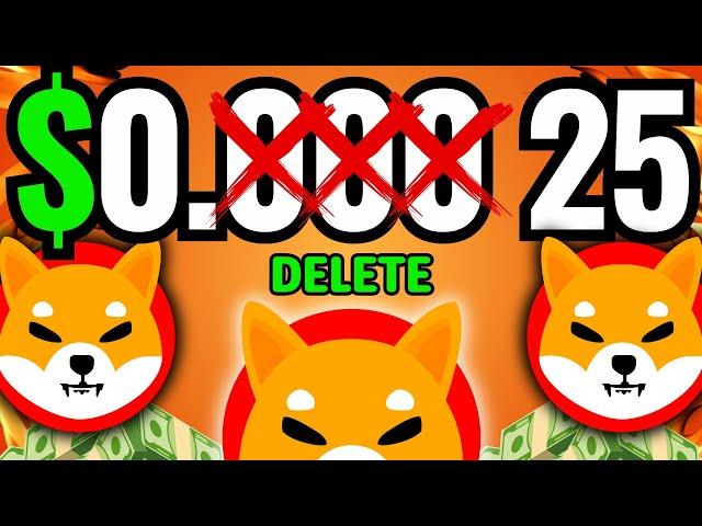 BREAKING: SHIBA INU CEO PROMISED TO DELETE ALL ZEROES THIS WEEK! SHIBA INU NEWS! PRICE PREDICTION