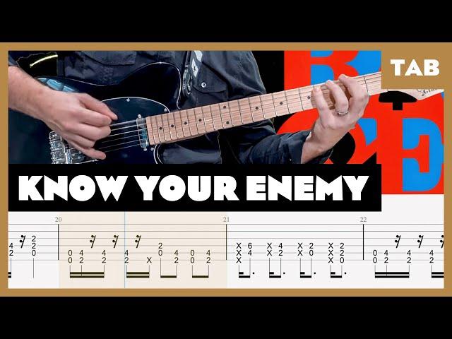 Rage Against the Machine - Know Your Enemy - Guitar Tab | Lesson | Cover | Tutorial | Glarry Music