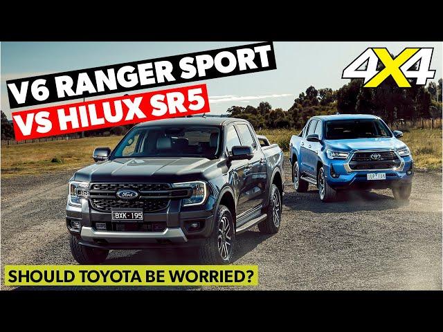 2023 Ford Ranger Sport V6 vs 2022 Toyota Hilux SR5+ | 4X4 Australia
