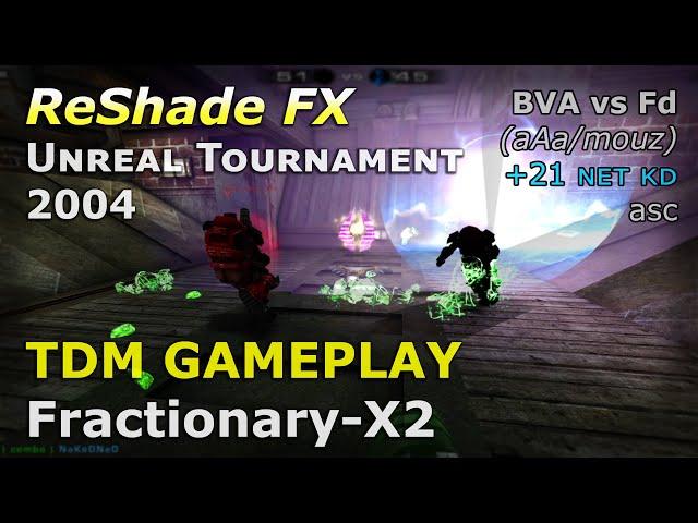 UT2004 Competitive TDM Gameplay on Fractionary-X2 | BVA vs Fd - Minigun Control by asc