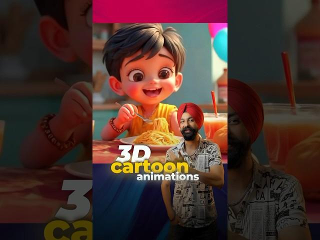 FREE 3D Cartoon Animation videos  with Ai Tool  #ai #3d #3dcartoonvideo