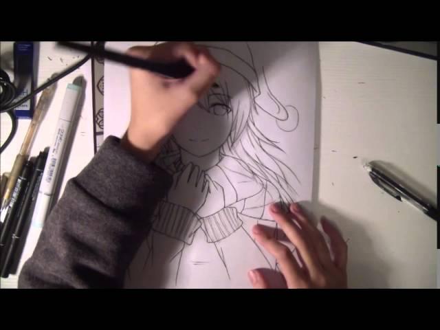 Ivy Speed Paints - Drawing Manga Christmas Girl