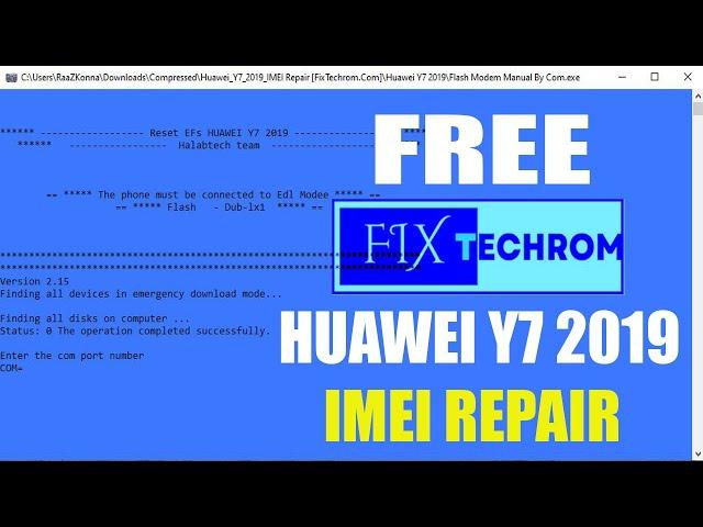 Huawei Y7 2019 IMEI Repair Tool 2024 Free Download | No Need Auth