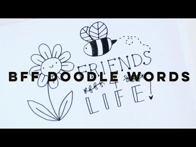 Doodle Words: Best Friends Theme | Doodles by Sarah