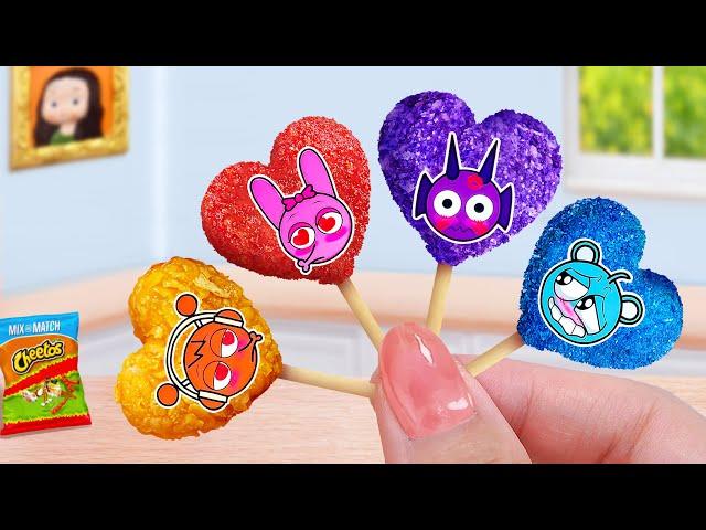  COUPLE SPRUNKI  Incredibox Couple Make Miniature Chicken Nuggets Heart Shape | Sunny Tiny Food