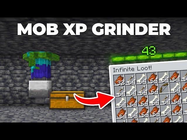 Simple Zombie & Skeleton Mob Spawner XP Grinder | Minecraft 1.21 Tutorial