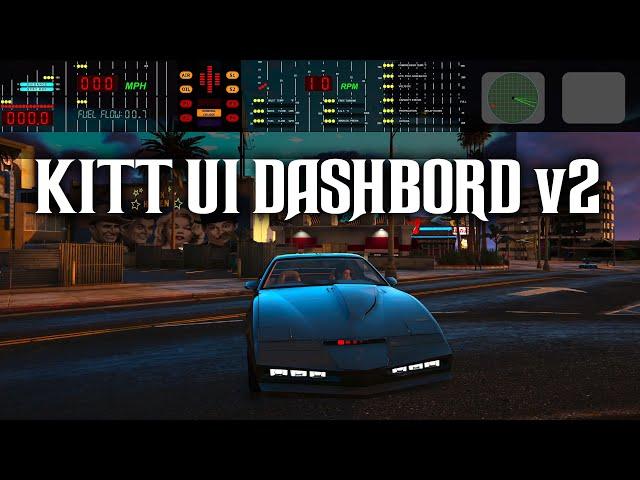 Knight Rider Mod GTA 5 - KITT UI Dashboard v2