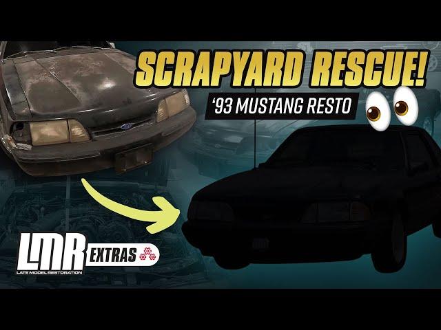 Scrapyard RESCUE!! We SAVED a 1993 Fox Body Mustang from the Crusher | INSANE Transformation!