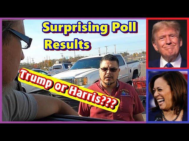 VERY SURPRISING POLL RESULTS!  Donald Trump vs. Kamala Harris "Drive-By" Polling! 