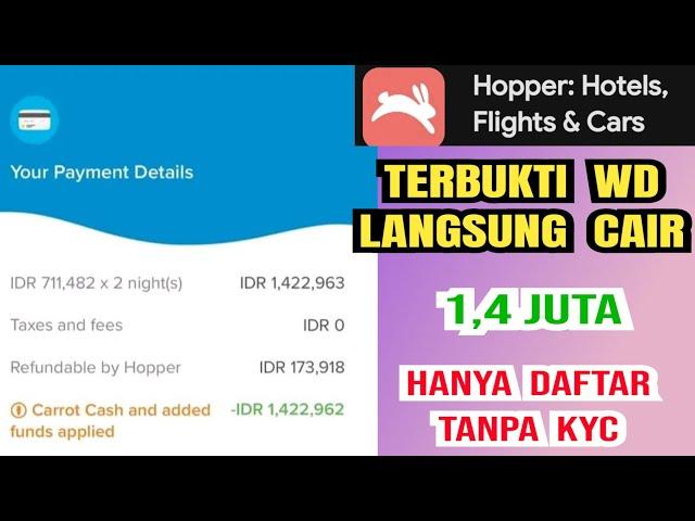 event aplikasi HOPPER terbaru || Daftar APK HOPPER hanya KYC langsung WD dapat uang gratis 1,4 JUTA