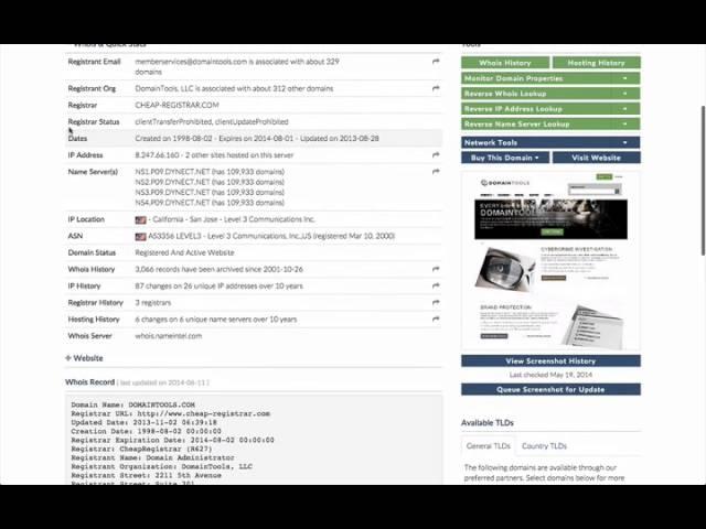DomainTools Whois Tutorial