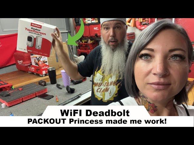 JakeOfALL CAN use Milwaukee Tools - Elemake  Smart deadbolt  How-To / Install on the PACKOUT Garage