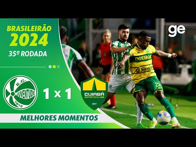 JUVENTUDE 1 X 1 CUIABÁ | MELHORES MOMENTOS | BRASILEIRÃO 2024 | ge.globo