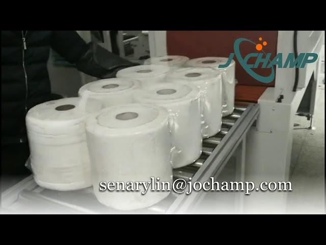 Automatic Jumbo tissue rolls shrink packaging machine maxi roll shrink wrap machine