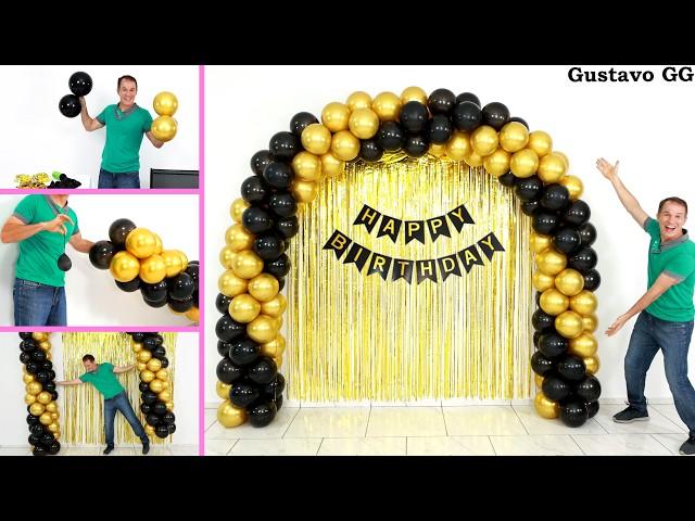 BIRTHDAY decoration ideas at home  how to decorate balloons for birthday  balloon arch tutorial